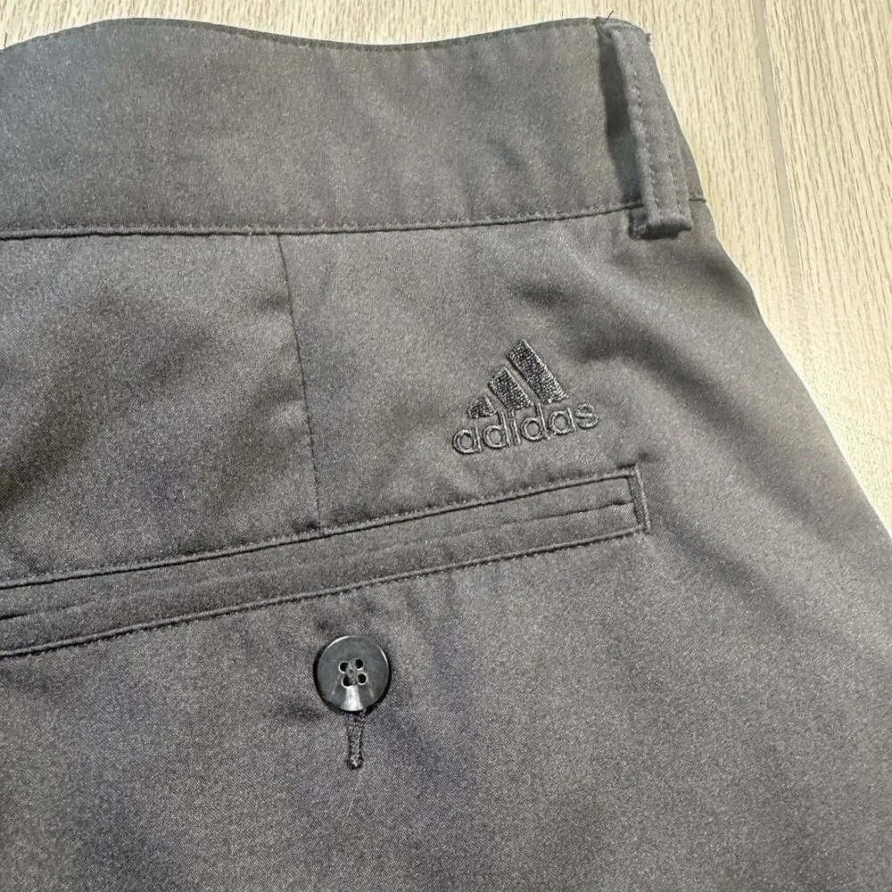 Adidas Climalite Golf Shorts Mens 38x9.5 Black Performance Logo Moisture Wicking